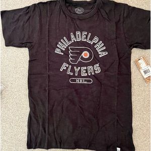 New 47 Brand Philadelphia Flyers Jet Black Kids Youth Large Scrum Tee Shirt